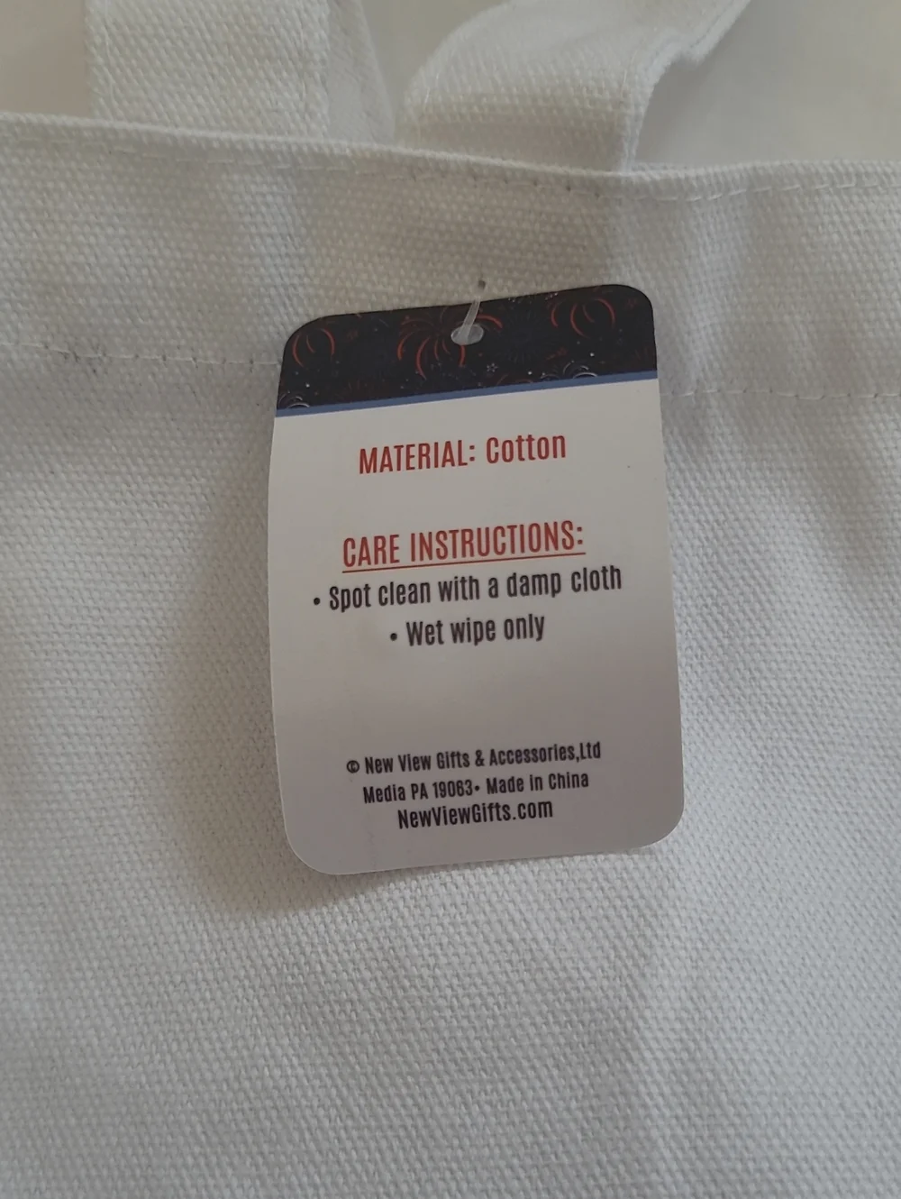 Unbranded White Canvas 'Party in the USA' Tote Bag - Red, White & Blue